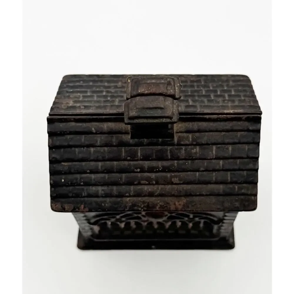 Antique Still Bank Cast Iron House Shape 5